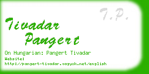 tivadar pangert business card